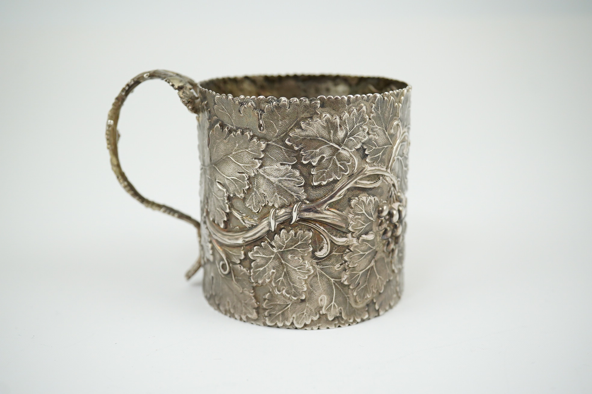 A William IV silver christening can, by Joseph Wilmore